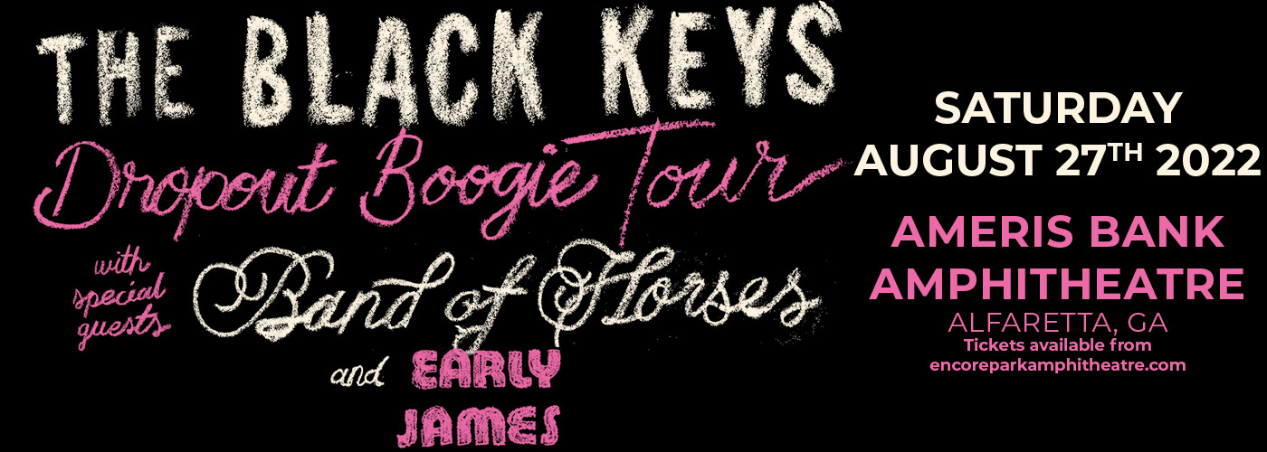 The Black Keys: Dropout Boogie Tour with Band of Horses & Early James at Ameris Bank Amphitheatre tickets The Black Keys: Dropout Boogie Tour with Band of Horses & Early James at Ameris Bank Amphitheatre