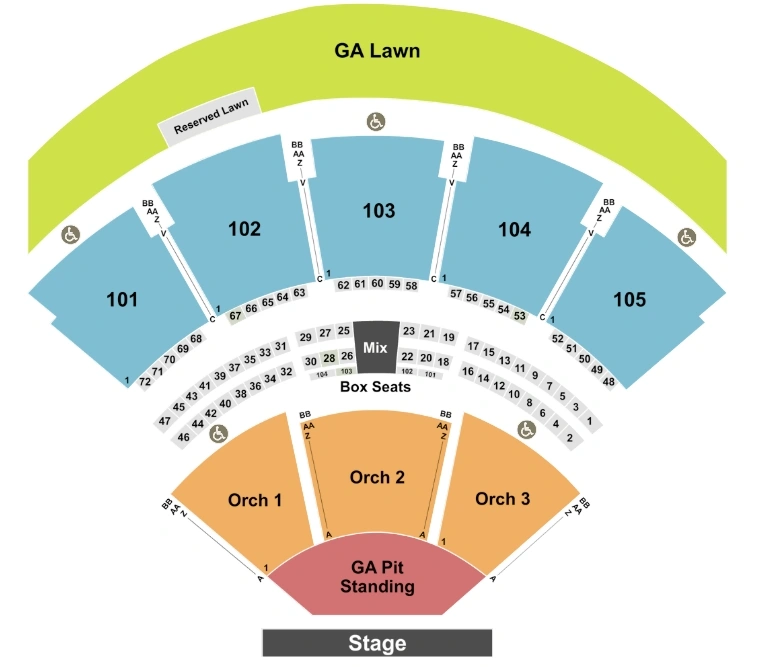 ameris bank amphitheatre seating chart